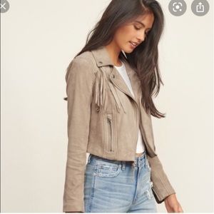 Abercrombie Vegan Suede Zip Up Jacket - Like NEW!❤️